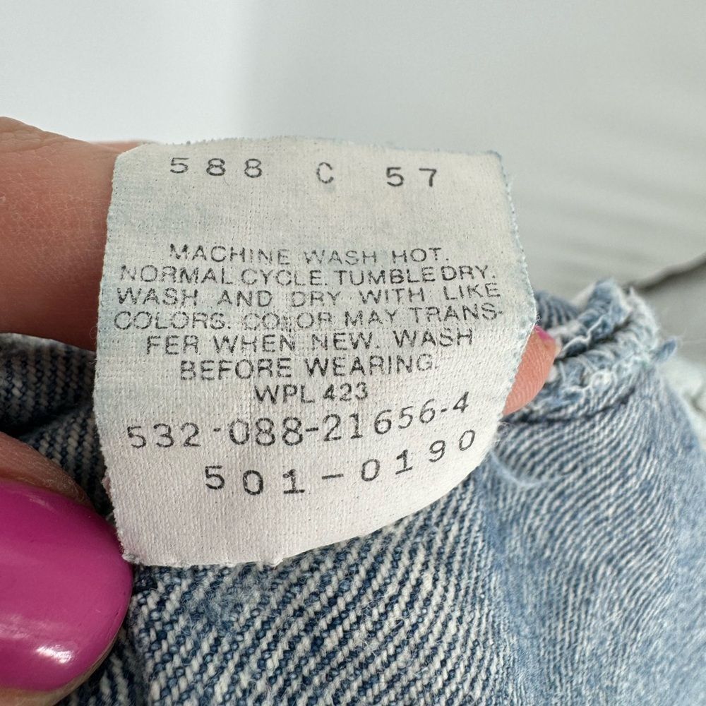 Vintage Levi’s 501 Jeans Altered and Distressed Late 80’s Early 90's - Picture 15 of 16